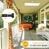 Kenney Weaver Cap End Indoor/Outdoor Black Curtain Rod, Adjustable for