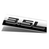 Chrome Finish Metal Emblem 3.5L Badge (Black Letter)