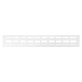 Repa Market Ventilation Grille White 400 x 60mm / 15.75" x 2.36" Inch – Aluminum Air Vent Cover for Kitchen Plinth, Cabinet, Door, Floor, Wall – Elegant Furniture Vent Register – Indoor Air Flow Grill