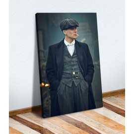 CanvasArtShop Peaky Blinders Thomas Shelby CANVAS WALL ART PICTURE 30MM DEEP FRAMED PRINT (8in x 12in / 20cm x 30cm)