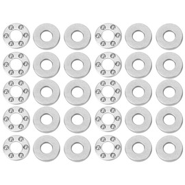 Pack of 10 Miniature Thrust Ball Bearings High Precision Single Direction Flat Steel Bearings for Industrial Production (F4-10M 4 x 10 x 4 mm)