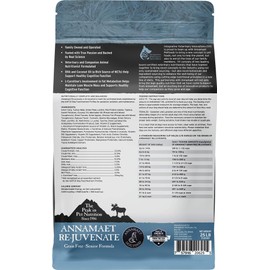 Annamaet Grain-Free Re-Juvenate Senior Formula Dry Dog Food, (Fresh Silver Carp & Turkey), 25-lb Bag, Brown