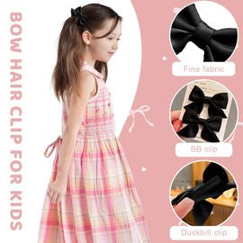 1 Paar Schleifen-Haarspangen, Weihnachts Haarschmuck, Haarspange Haarschleifen Mädchen, Rutschfeste Krokodil-Haarspangen, Rote Schleife Haare, für Weihnachten, Hochzeit, Geburtstag (Rot)