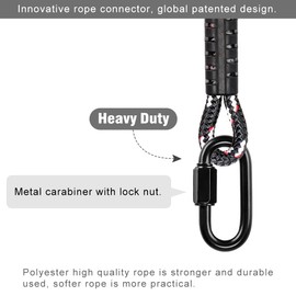 BeneLabel Tree Swing Rope Holds 2500 LB Capacity, Hammock Tree Swing Hanging Strap, for Outdoor Swings Hammock Playground Set Accessories, 10 ft, 1PCS, Raw White