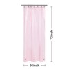 Barossa Design Clear Pink Stall Shower Curtain Liner with 3