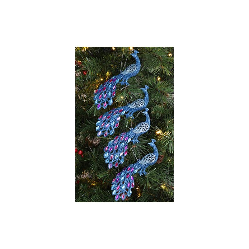 Christmas Concepts® 20cm Peacock Decoration With Jewelled Tail - Luxury