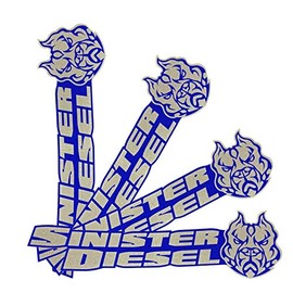 Sinister Diesel Stickers - 4 Pack 7"x2"