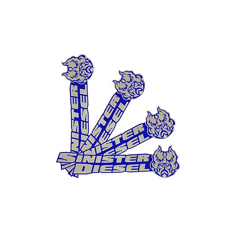 Sinister Diesel Stickers - 4 Pack 7"x2"