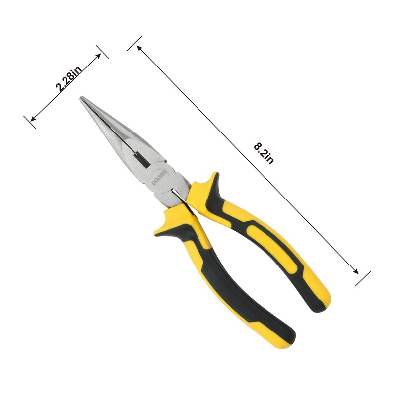 DOWELL Needle Nose Pliers Long Nose Pliers 8 Inch with