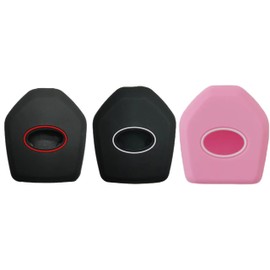 REPROTECTING Silicone Rubber Key Fob Cover Compatible with 2008-2023 Subaru Crosstrek Forester Impreza Legacy Outback Tribeca WRX STI XV Crosstrek Ascent (Black+Pink)