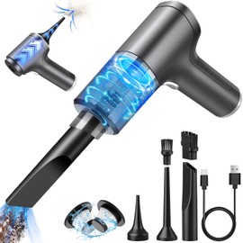 Handstaubsauger Akku Kabellos,6000PA Mini Auto Staubsauger,3 in 1 Auto Staubsauger Akku mit Typ-C Ladung,20min Laufzeit,120W Leistungsstarker Staubsauger H Tragbarer Reiniger für Auto,Küche,Haus,Büro