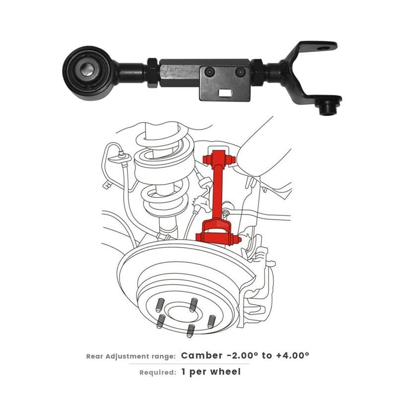 Tiny Force 2x Rear Left & Right Adjustable Alignment Camber