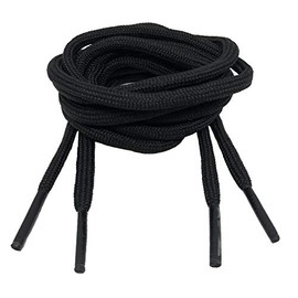 Big Laces Round Shoelaces 5mm wide (Black,130cm)