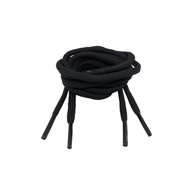 Big Laces Round Shoelaces 5mm wide (Black,130cm)