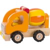 goki 55926 Solid Wood Concrete Mixer Figure, Robust Construction Vehicle