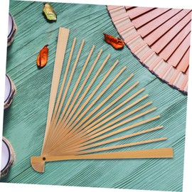 Operitacx 5pcs Hand Fan Folding DIY Frame Portable Blank Fan Frame Classic Design for Wall Decor Present Making