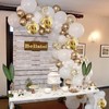 Balloons White and Gold, 60 Packs 12 Inch Metallic Gold