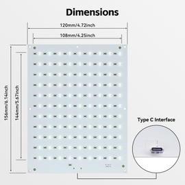 CMYK Lithophane LED Backlight Board Kit Compatible with Bambulab A1/A1 Mini Combo/P1P/P1S/X1C/X1E AMS 3D Printer for 3D Printed Photo Model Light Board