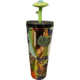 Starbucks 2024 Extraterrestrial Cold Cup with Spaceship Straw Topper 24 oz