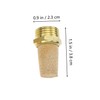 iplusmile 4pcs Pneumatic Muffler Thread Exhaust Muffler Valved Muffler Copper