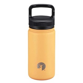 Captain Stag UE-3517 Sports Bottle, Direct Drinking, Double Stainless Steel Bottle, Vacuum Insulated, Heat Retention, HD Carabiner Bottle, 11.8 fl oz (350 ml), Coyote Tan; Product Size: Approx. Outer