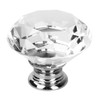 16Pcs Crystal Glass Cabinet Knob Diamond Shape 40mm Drawer Cupboard