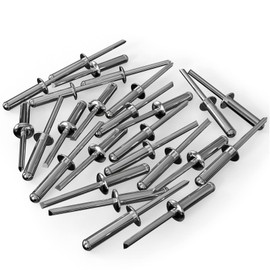 Pop Rivets Aluminum Body Steel Size 1/4 x 1" Mandrel Dome Head Blind, Set of 25