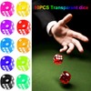 GAROMIA Colourful Dice Set, Six Sided Transparent Colours Dice 12