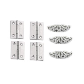YOFASEN Stainless Steel Bearing Hinges - Home Furniture Door Hinges Cabinet Drawer Hinges Small Hinges with Matching Fixing Screws, Silver, 2 Inch(48 * 33 * 1.0mm) - 4pcs