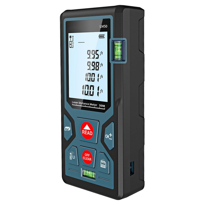 Tiardey Rangefinder,LM50 50M Digital Laser Distance Measurer With LCD Backlight