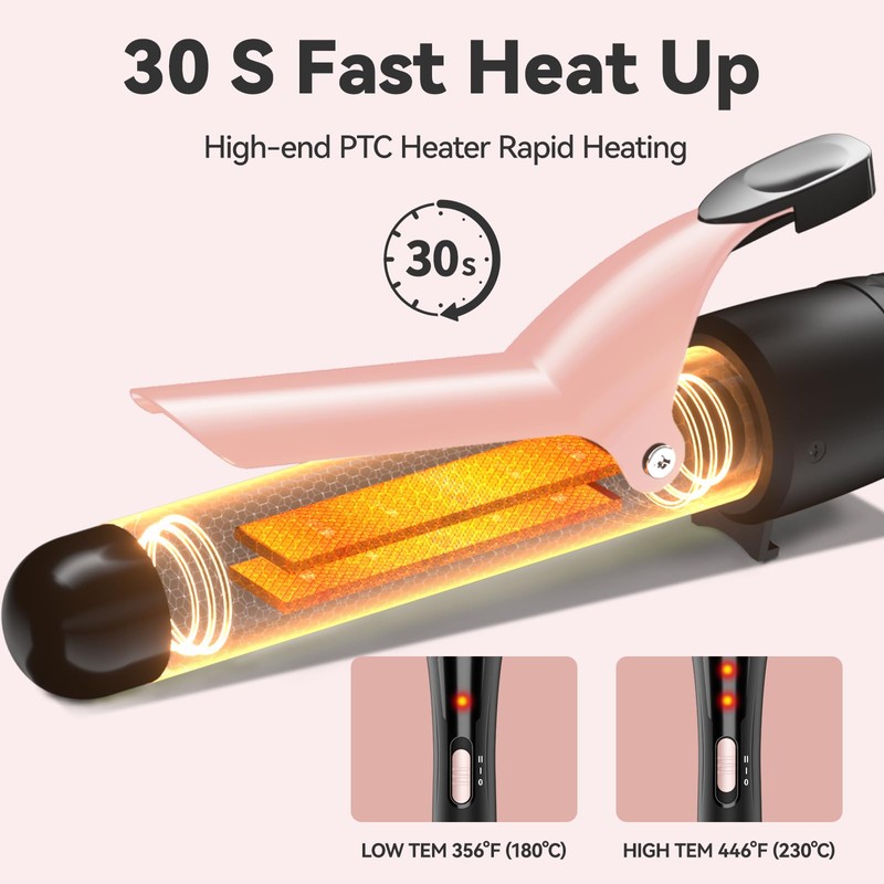 Maxt 5-in-1 Interchangeable Curling Iron Wand Set with 3 Barrels