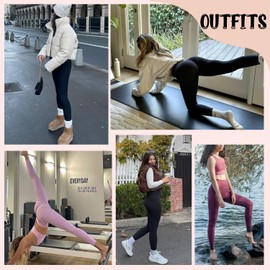 CTHH 4 Pack Leggings for Women-High Waisted Non See-Through Yoga Pants Tummy Control Workout Gym Tights