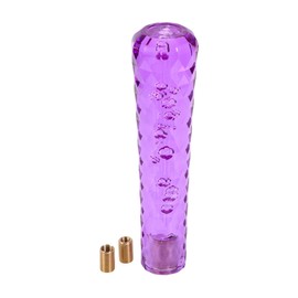 INFINAUTO Car Shift Knob, 20cm Universal for Automatic and Manual Vehicle Gear Shifter Knob with 2 Adapter Acrylic Purple, 1 Set