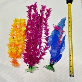 Unbranded Artificial  Multicolor Aquarium Plants - 3 Pack