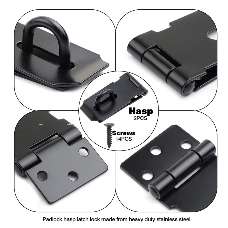 WiMas 2 x 3 Inch Heavy Duty Padlock, Safety Hasp,
