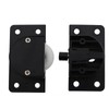 2 Sets 2.28x1.22inch Black Sliding Door Nylon Pulley Cabinet Hanging
