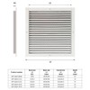 AirTech-UK Aluminum Return Air Grille Fixed Louvre White Powder Coated