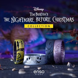 Enso Rings The Nightmare Before Christmas Collection - Comfortable Silicone Rings - Jacks All Around - 9