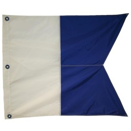 31x36 Nylon Alpha Dive Flag – Durable Nylon with Reinforced Stitching & Pole Sleeve for Diver Safety