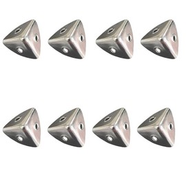22mm Furniture Box Corner Protectors Polished Chrome Case Corner Edge Guard Cover Clamp Woodwork Protector Accessories for Jewellery Wooden Box Desks Tables 8 Pack.
