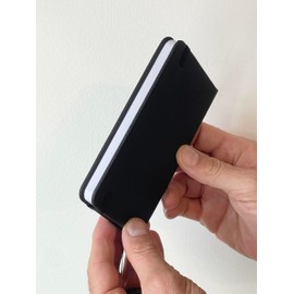 Peaceful Horizon Hardcover Black Notebook Journal 150 Ruled White Pages Premium Small Size 5.5 x 3.5 Inch Writing Journaling Note Taking for School Office