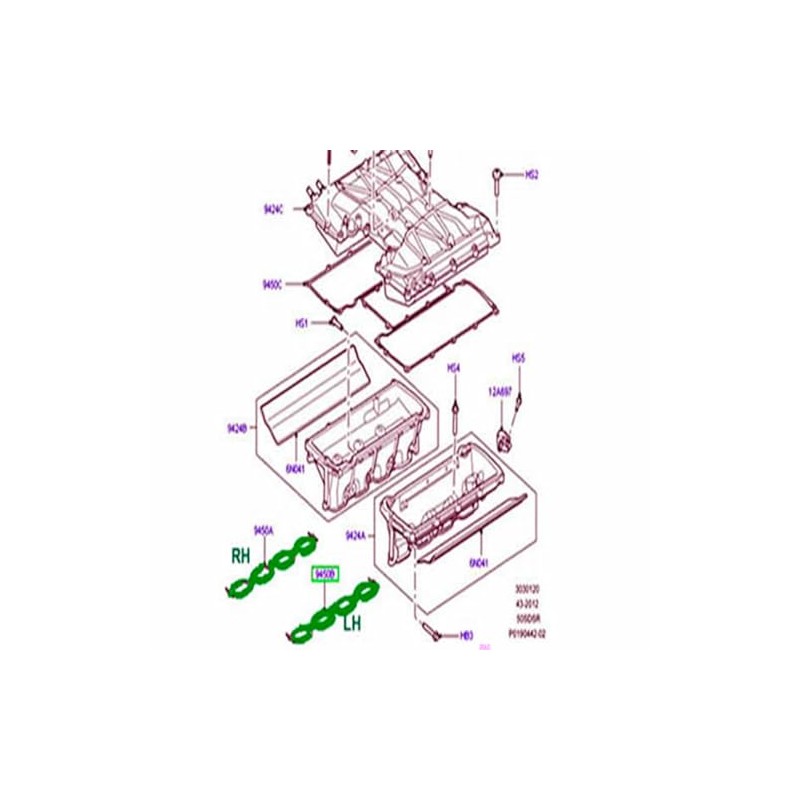 Intake Manifold Gasket Set Compatible with Range Rover 10-12 13-21