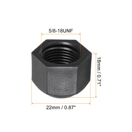 PATIKIL 5 Pieces 5/8-18UNF Inch Compression Cap Plastic Spark Plug Stop Valve Cap for Air Conditioning Pipe Connector Black