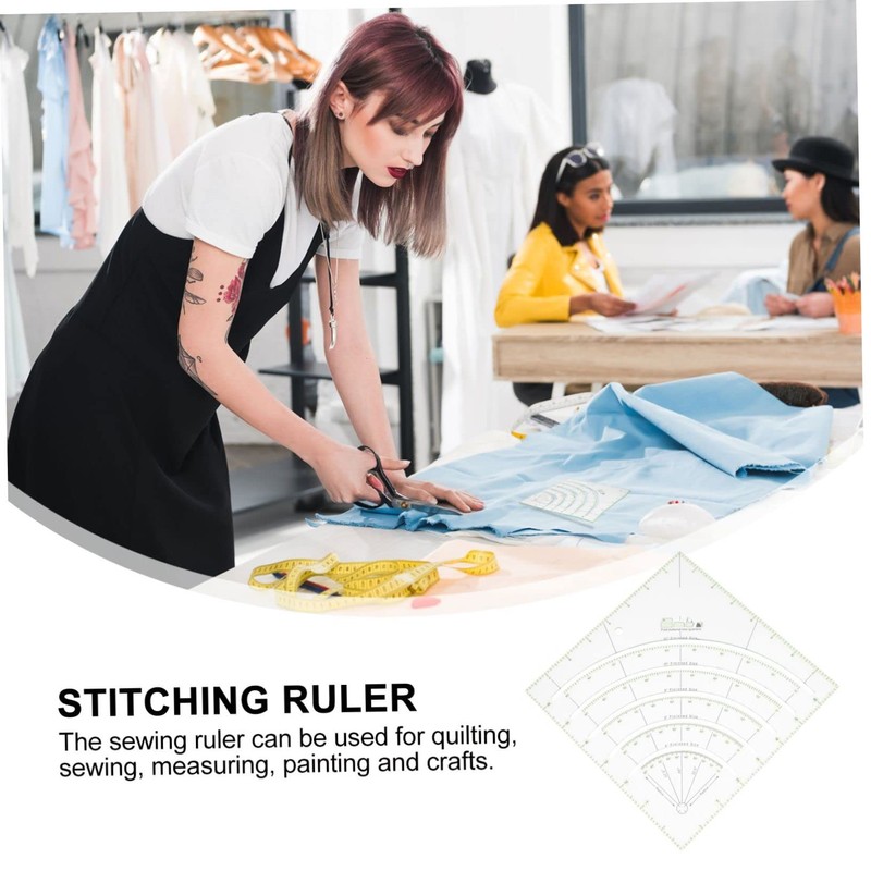 TEHAUX Acrylic Quilting Ruler Durable Patchwork Tailor Ruler for DIY