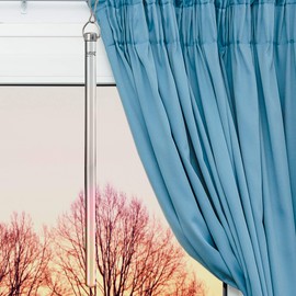 RecPro Drapery Pull Rod | Curtain Rod | Acrylic Wand | 1/2" x 36" | Includes Stainless Steel Snap Hooks | Acrylic Curtain Rod (4)