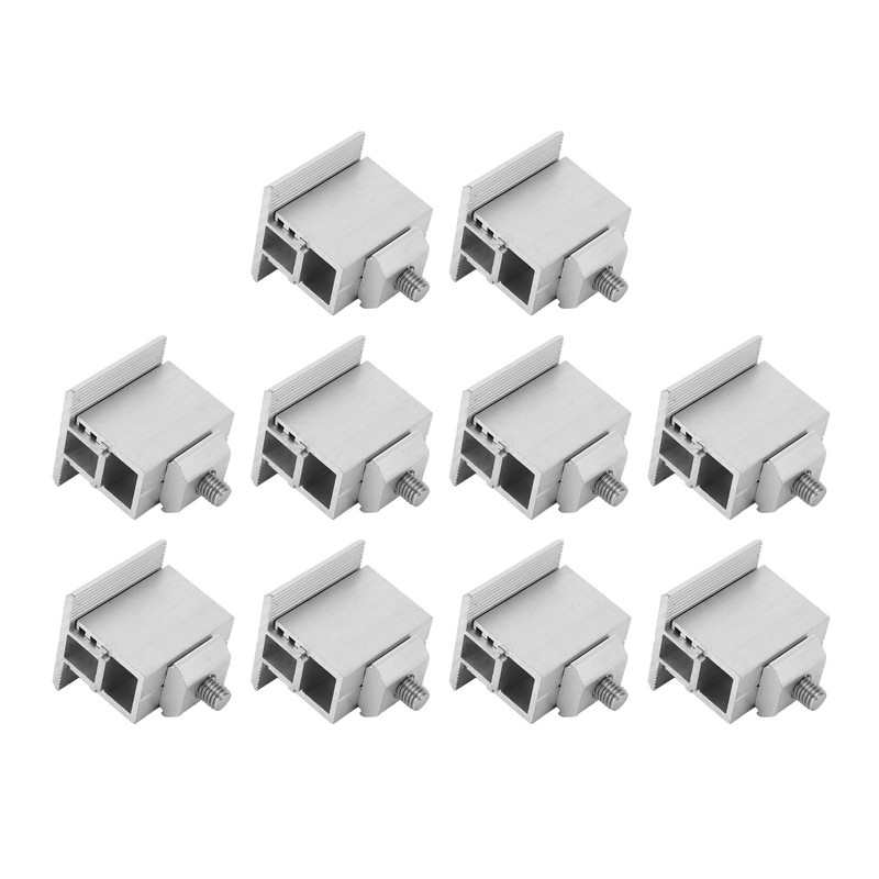 10Pcs Adjustable PV Solar Panel Middle Clamp Aluminum Alloy Photovoltaic