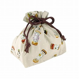 Toa Metal Mofusand 53-3062 Lunch Drawstring Bag, Hamburger Nyan, Beige