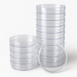 Labsales Clear Sterile Plastic Petri Dishes Uncoated with Vent and Lid, 90mm x 15mm Diameter Petri Dish for Laboratory and Science Experiments Sterile and Non-Sterile (Sterile Sleeve of 20)
