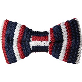 [Best Item] Bow Tie, Men's, Kids' Knit, One-Touch Tie, Solid Color, Easy to Wear, Hook, For Children and Adults, Bow Small 06, knit_12