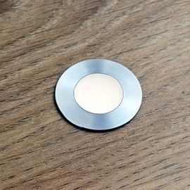 VBLED LED Mini Recessed Floor Light, Bathroom Recessed Light, Stainless Steel, IP67 without LED Driver, 0.3 W, 12 VDC, 15 Lumen, 3000 K with 7 m Cable